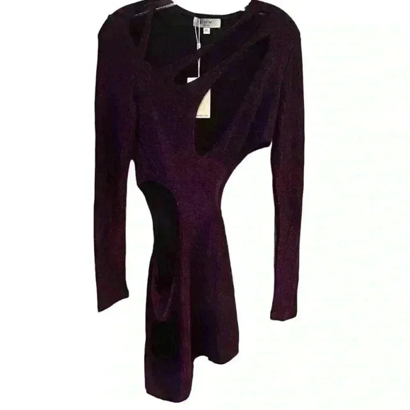 Simmi Women's Asymmetrical Cutout Mini Dress Purple Size M - Picture 15 of 16